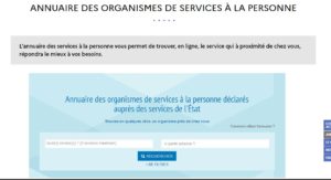 Page Accueil Annuaire Organismes SAP